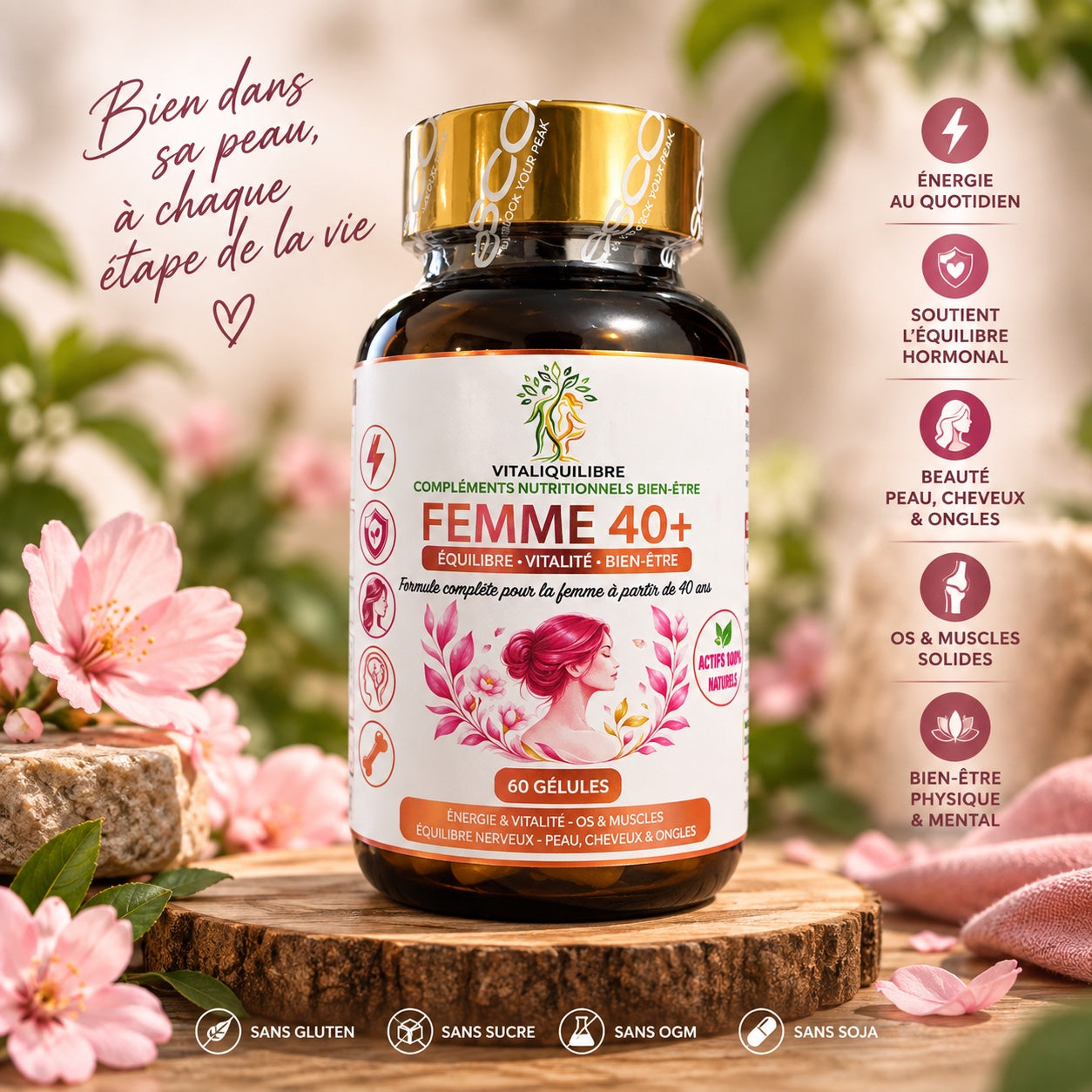 VitaliQuilibre Femme 40+ 60 gélules